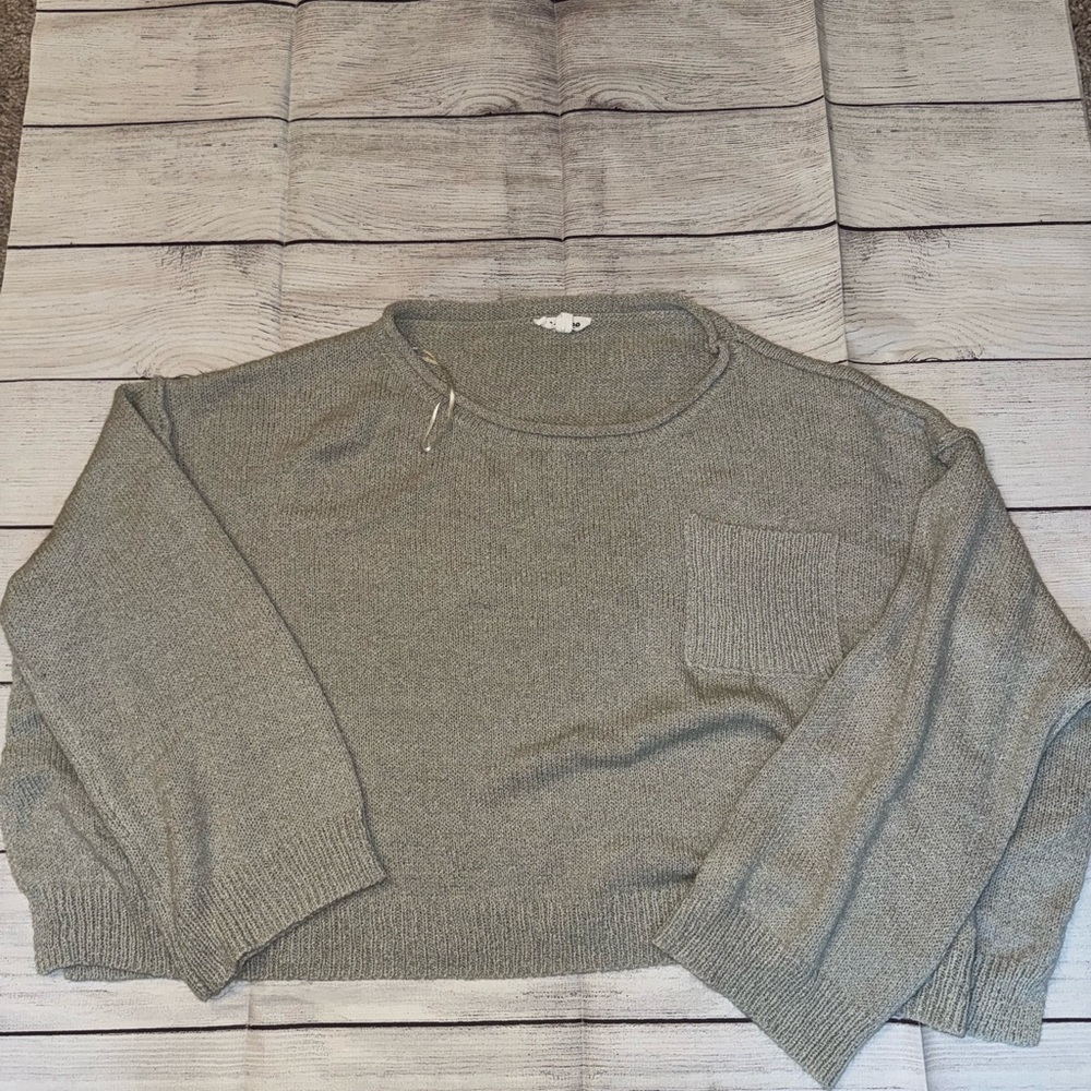 Women's GeeGee Cropped Gray Sweater